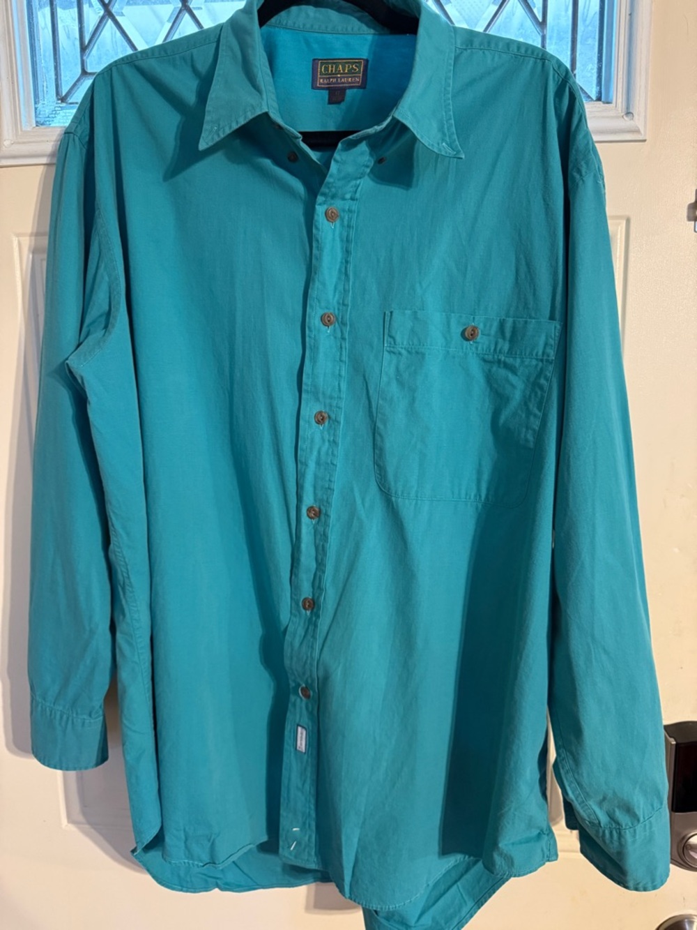 Chaps Vintage Ralph Lauren Classic Button-Down Shirt in Teal